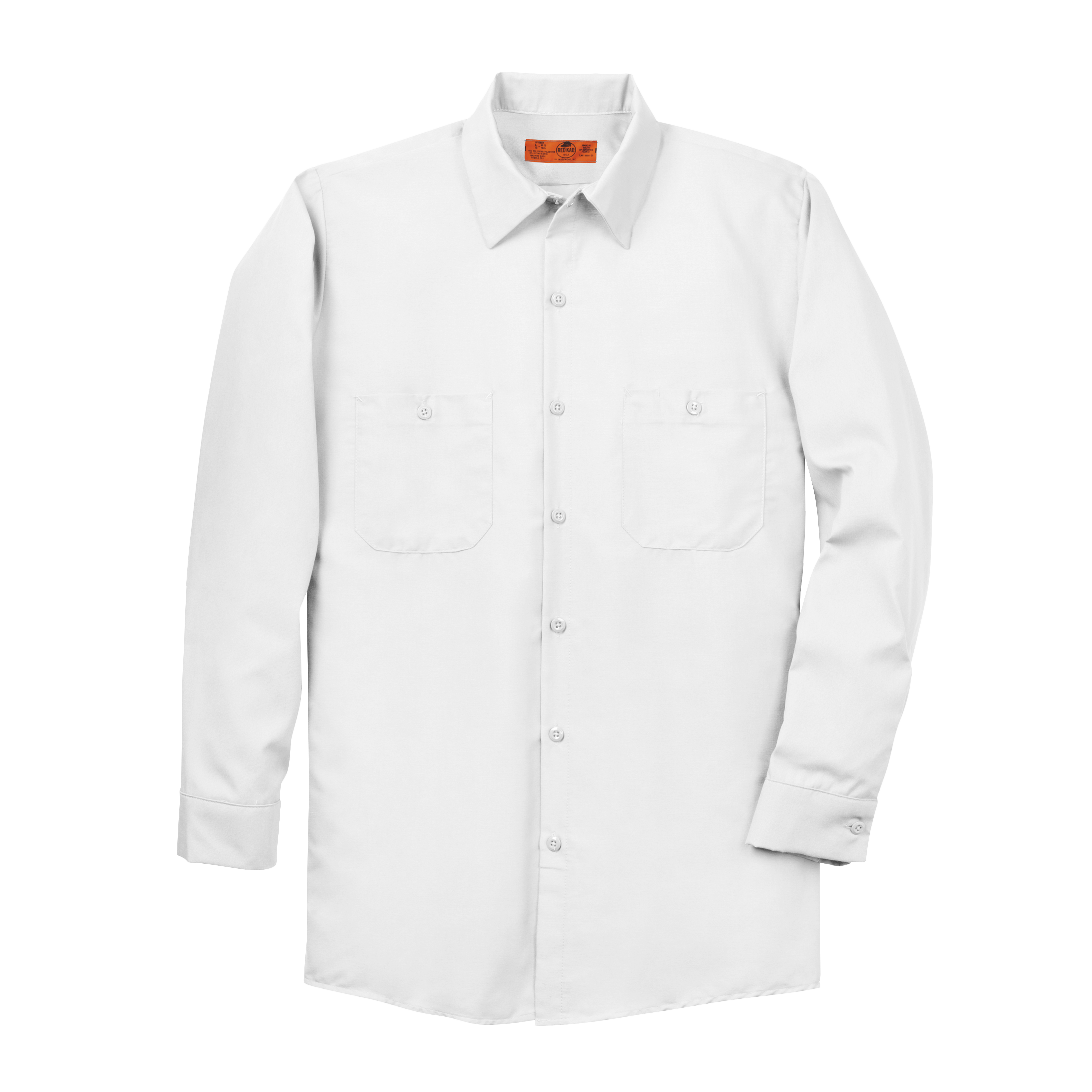 Pinnacle Textile Industries S14WH Men's Long Sleeve Work Shirt, White, 3XL- Long